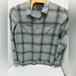 TOAD & CO. PLAID Organic Cotton Long Sleeve‎ Button Down size XL
